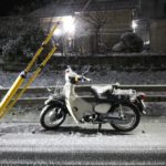 バイクと雪