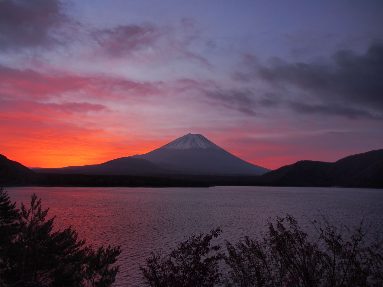 富士五湖からの景色